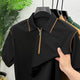 Turbo Men's Authentic Style Polo T-Shirt In Black