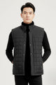 Quilted Design Stand-up Collar Men's Gilet