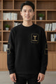 Turbo SIgnature Typography Round Neck Men's Sweatshirt In Black