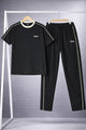 Turbo 22 Piping Detail Men's Co-ord Set In Black