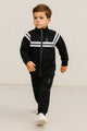 Turbo Edge Slim Fit Full-Zip Unisex Younger Kids Tracksuit In Black