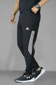 Adds Micro-Tech Half Stripes Men's Slim-Fit Trouser In Black