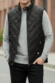 Diamond Quilted Heritage Vest Imported Men's Gilet In Black