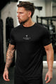 Turbo Street-Style Round Neck Dry-fit Shirt In Black