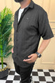 Turbo Textured Champ Casual Shirt In Black