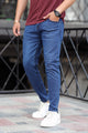 Turbo Street-Style Ankle Grazer Jeans In Blue