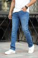 Turbo Clean Cut Iconic Relaxed Slim Fit Jeans In Blue