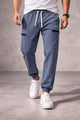 Turbo Cotton Zip Pocket Style Trouser In Blue