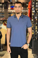 Turbo Contrast Tone Zip Collar Men's Polo Shirt