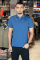 Turbo Polo Collar Tipping Men's Polo Shirt In Light Blue