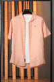 Turbo Endless Cool Embossed Casual Shirt In Baby Pink