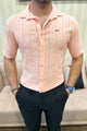 Turbo Endless Cool Embossed Casual Shirt | Baby Pink