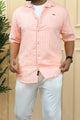 Turbo Endless Cool Embossed Casual Shirt In Baby Pink