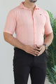 Turbo Endless Cool Embossed Casual Shirt In Baby Pink