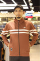 Nke Track Top "Pitch" Men Zipper Upper In Dark Camel