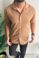 Turbo Snitch Striped Casual Shirt In Brown