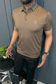 Turbo Vintage Butterfly Crisp Stitchless Men's Polo Shirt In Brown