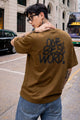Turbo Bold Culture Men's Oversize Tee In Brown