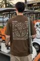 Turbo Blessing Style Graphic Tee In Brown