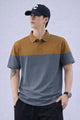Turbo Color-Blocked Panel Style Men's Polo T-Shirt