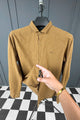 Turbo Lining Check Creation Long Sleeve Cotton Casual Shirt