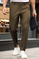 Turbo Urban Executive Slim Fit Cotton Pant In Brown