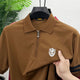 Men's Signature Seam Polo T-Shirt In Brown