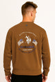 Rph Lren Neck Adele Round Neck Imported Men's Sweatshirt In Brown
