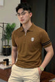 Men's Signature Seam Polo T-Shirt In Brown