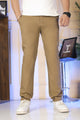 Turbo Urban Era Executive Slim Fit Cotton Pant In Brown