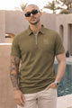 Turbo Zip Collar Style Men's Polo Shirt
