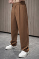 Single Plated Men's Cotton Pant | Brown