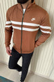 Nke Track Top "Pitch" Men Zipper Upper In Dark Camel