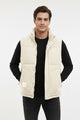 Lining Style Imported Men's Gilet In Cream