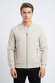 Regular Fit Club Imported Light Weight Jacket In Cream