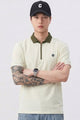Turbo "AeroZip Elite" Men's Polo T-Shirt In Cream