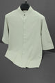 Turbo Concealed Button Placket Casual OverShirt In Cream