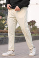 Turbo Sporty Style  Cross Plate Trouser In Cream
