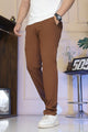 Turbo Axis Intelli-Drape Refined Fit Twil Cotton Pent In Coffee Brown