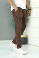 Turbo Elastic Classic Pleated Slimfit Trouser In Coffee Brown