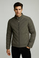 Cross Pattern Bubble Padded Imported Puffer Jacket