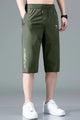 TRB Design Front Logo Print Men Shorts In Camo Green