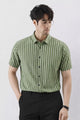 Turbo Vertical Edge Comfort Casual Shirt In Camo Green