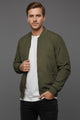 Comfy Cozy Rib Style Imported Light Weight Jacket In Camo Green