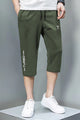 TRB Design Front Logo Print Men Shorts In Camo Green