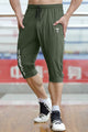 TRB Design Front Logo Print Men Shorts In Camo Green