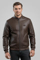Splash FAV Textured Suede Leather Jacket In Choclate