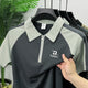 Turbo Modern Placket Men's Polo Shirt In Charcoal