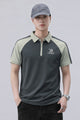 Turbo Modern Placket Men's Polo Shirt In Charcoal