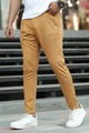 Turbo Urban-Fit Single Plate Waffle Trouser In Camel